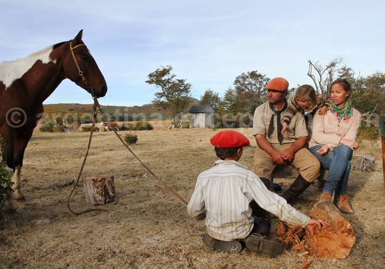 Famille gaucho, estancia Tres Valles Famille gaucho, estancia Tres Valles