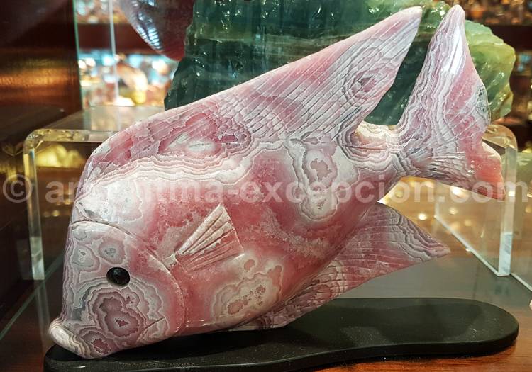 Sculpture en rhodochrosite Sculpture en rhodochrosite