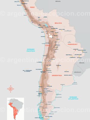 Argentine, Chili, Bolivie, Paraguay et Perou
