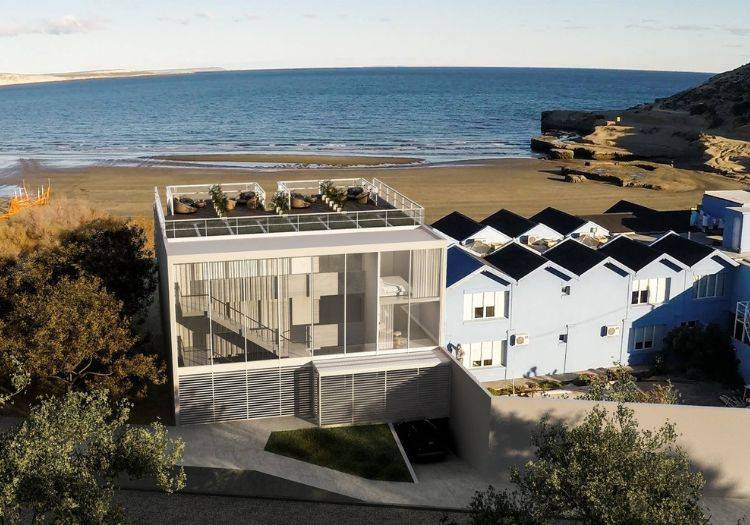 hôtel oceano patagonia Puerto Pirámides vue d'ensemble