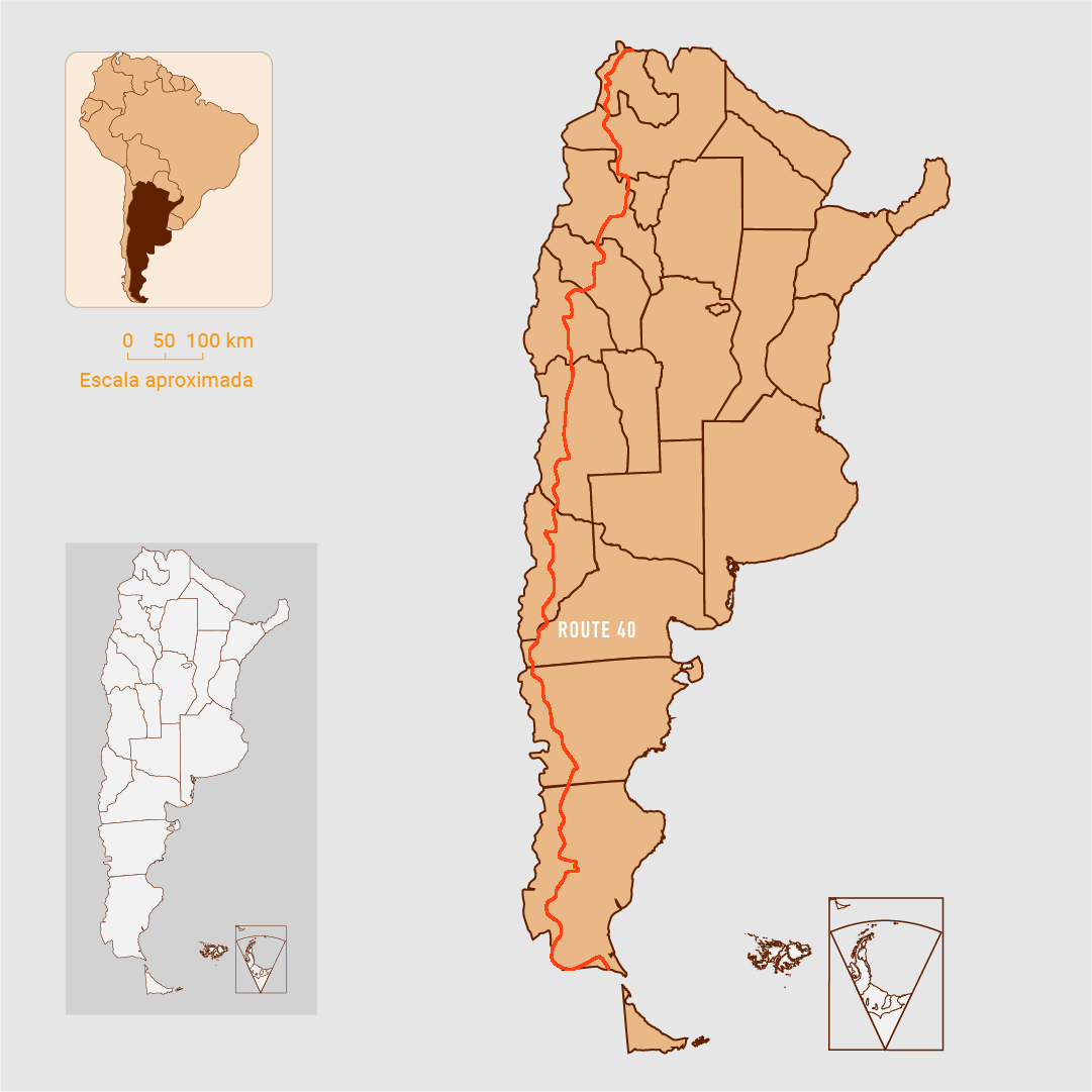 Carte route 40 Carte route 40