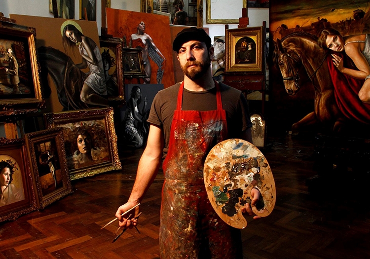 Ricardo Celma dans son atelier Ricardo Celma dans son atelier