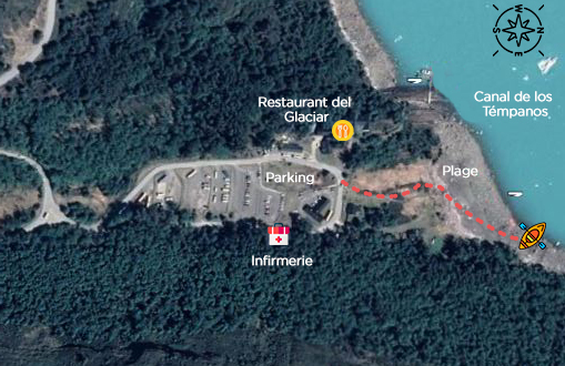 Carte kayak Perito Moreno Carte kayak Perito Moreno